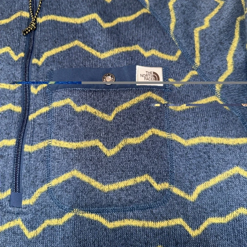 The North‎ Face Men's Novelty Gordon Lions 1/4 Zip Pull Over Size M Blue